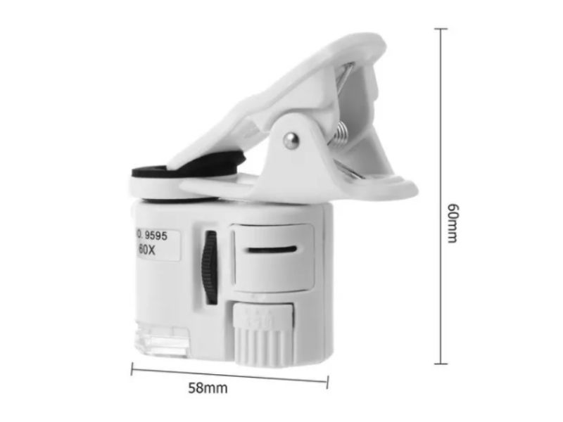 Microlupa 60x Luz led para Celular